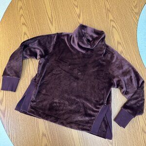 ✨ Athleta Plush Velour Funnel Neck Sweatshirt | Cozy Karma | Deep Plum ✨
